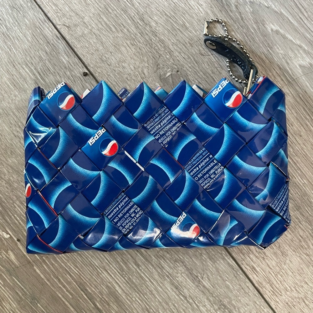 Pepsi Branded NAHUI OLLIN Candy Wrapper Coin Purse Red White Blue